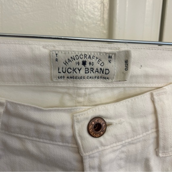 Lucky Brand Sienna Weekender Crop White Jeans Size 25 or 0 - Picture 6 of 13